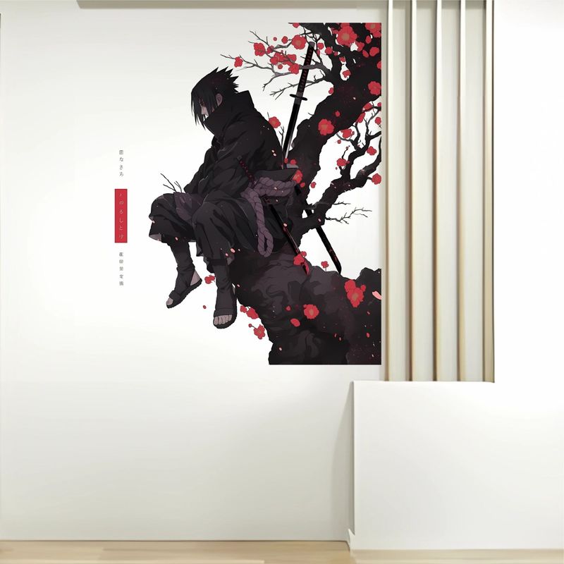 TheBlackstone 60 cm Sasuke Naruto Anime Wall Sticker - Image 4