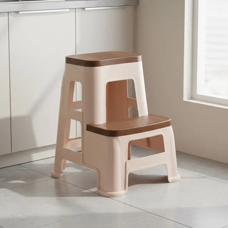 Nilkamal Strong & Durable Step Stool STL 31|Stool for Living Room,Bed Room,Kitchen,Office Living & Bedroom Stool Beige, Brown, Pre-assembled