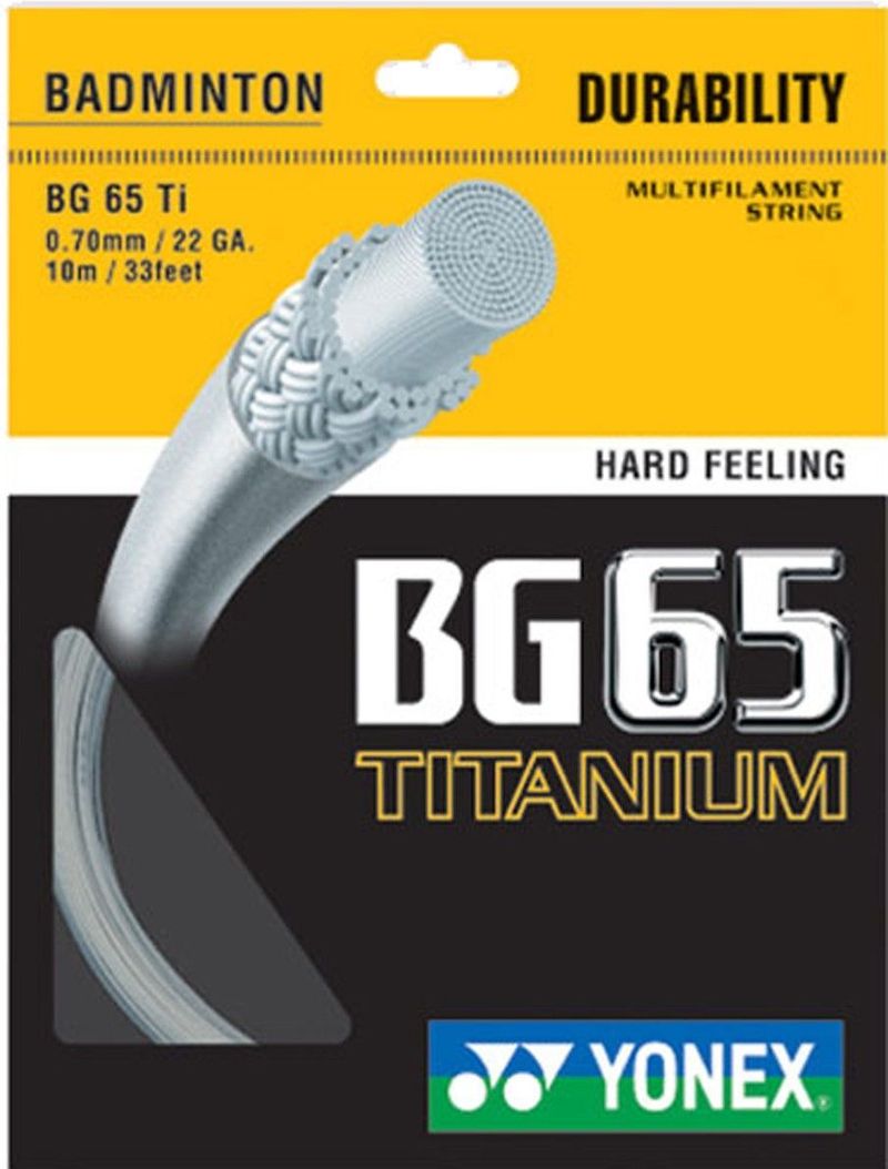 YONEX BG 65 Titanium 0.7 Badminton String - 10m White - Image 2