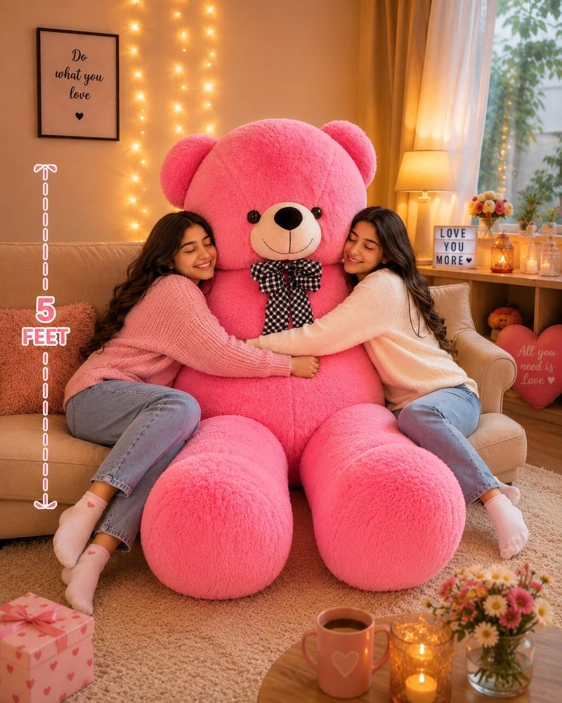 Goodhug Soft 5-Foot Giant Pink Teddy Bear 151 cm - Image 4