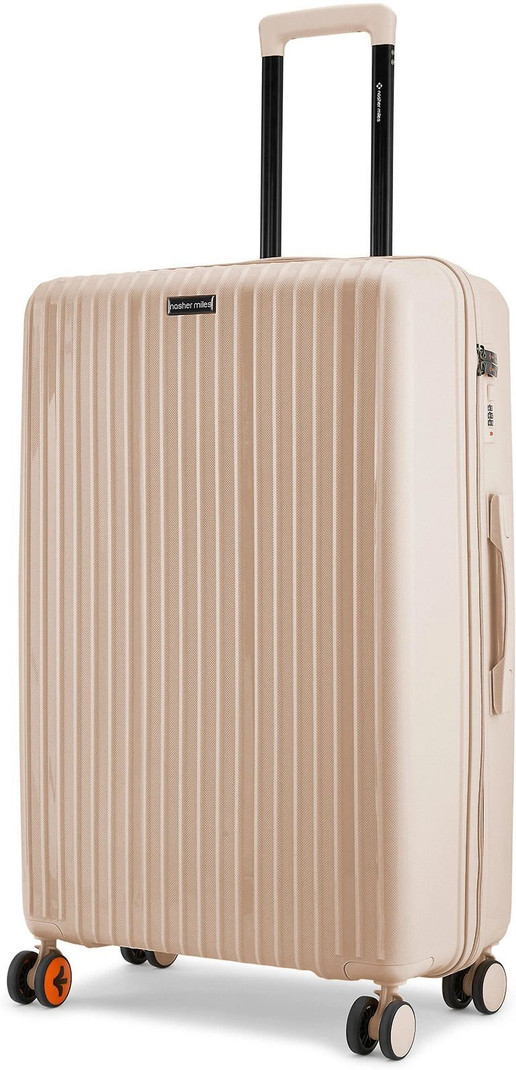 Nasher Miles NASHER MILES Large Check-in Suitcase (75 cm) 8 Wheels - Pondicherry Hardside Polypropylene Peach Trolley - Beige