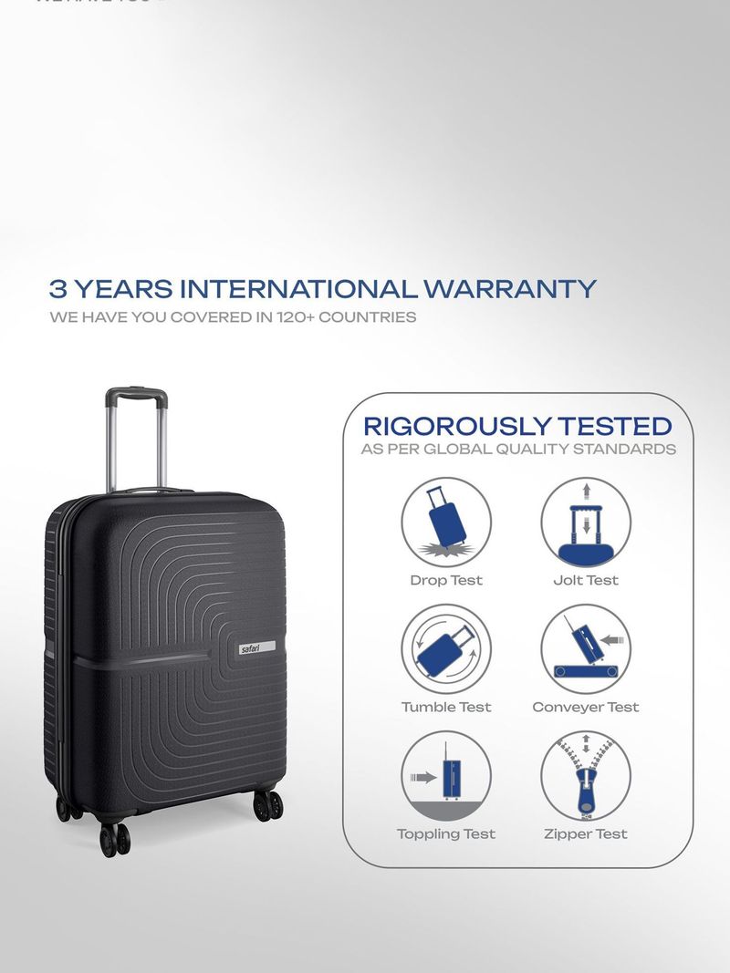 SAFARI Eclipse Neo 55 Black 8 Wheels Suitcase - Image 6
