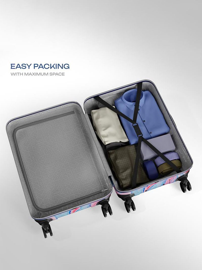 SAFARI Hue Plus 2 Luggage Set 8 Wheels Blue - Image 4