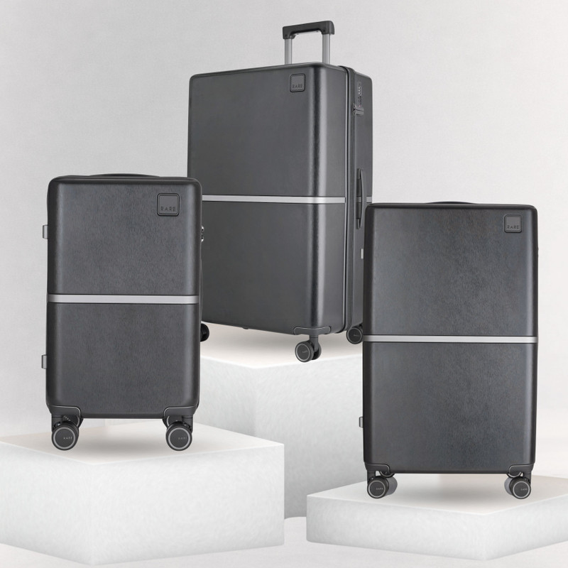 Rare Rabbit Rare Rabbit Hard Body Set of 3 Luggage 8 Wheels - Tony - Grey