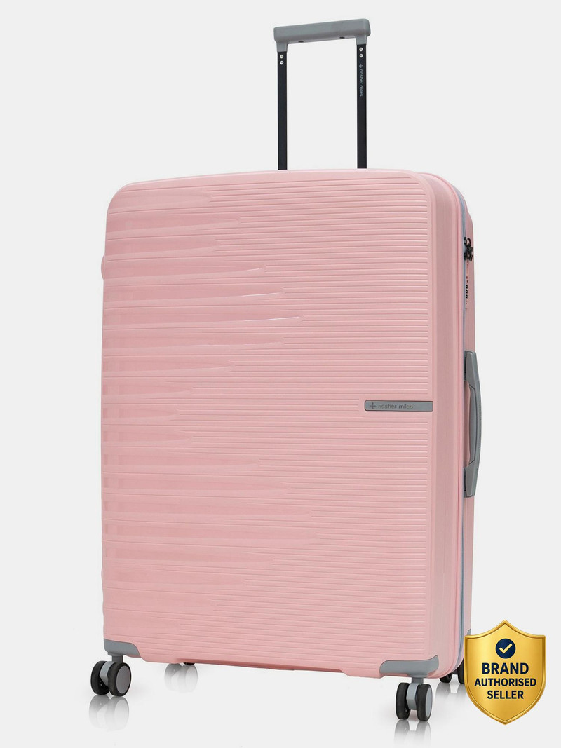 Nasher Miles NASHER MILES Havelock TSA Lock HardSide Polypropylene Check-in Pink 75cm Trolley Bag Check-in Suitcase 8 Wheels - 28 inch