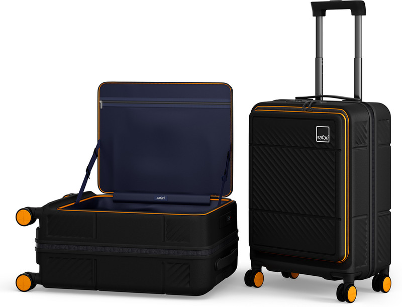 Safari SAFARI Hard Body Set of 2 Luggage 8 Wheels - NOX - Black