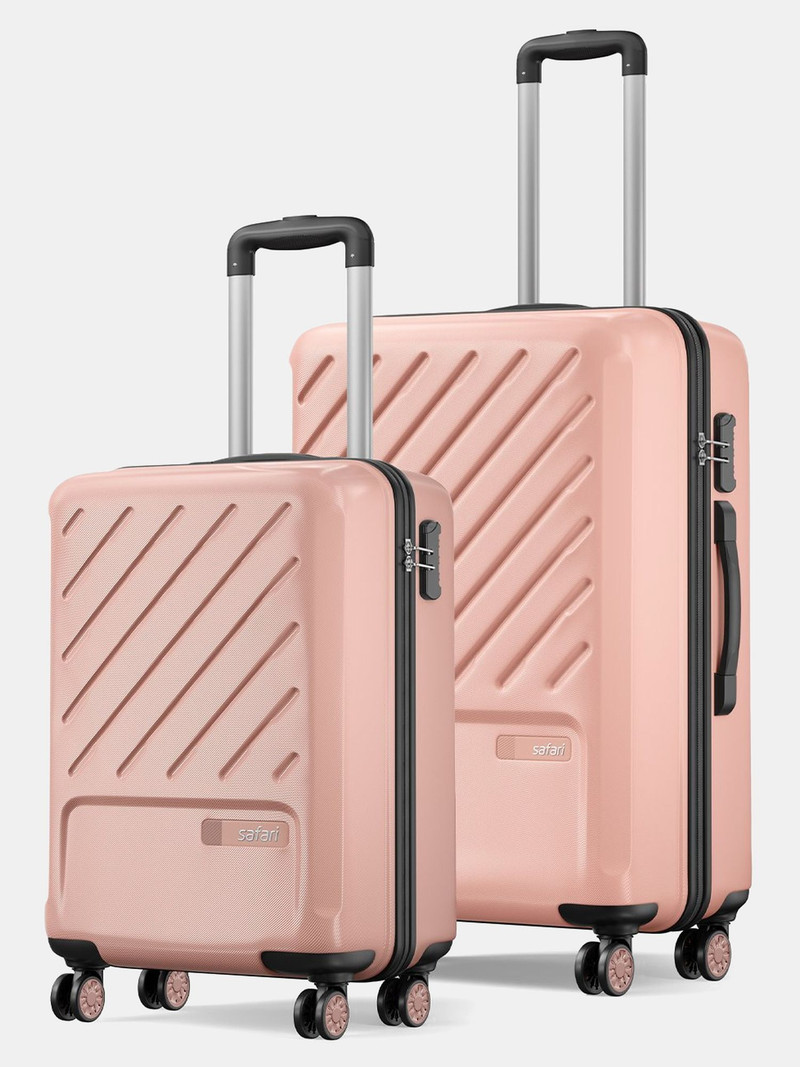 Safari SAFARI Hard Body Set of 2 Luggage 8 Wheels - Symphony - Pink
