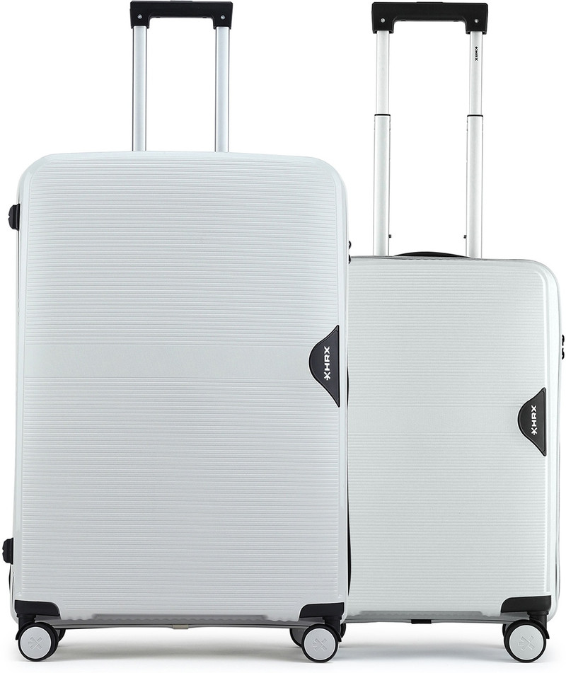 HRX HRX Hard Body Set of 2 Luggage 8 Wheels - Parabola (PP) Trolley-2Pc Set-Intergallcatic Grey
