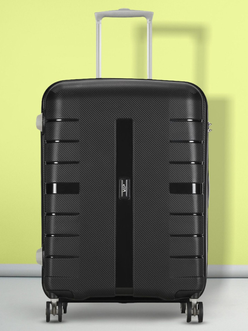 VIP VIP Small Cabin Suitcase (55 cm) 8 Wheels - Voyag 55 - Hardbody Trolley Bag - Black