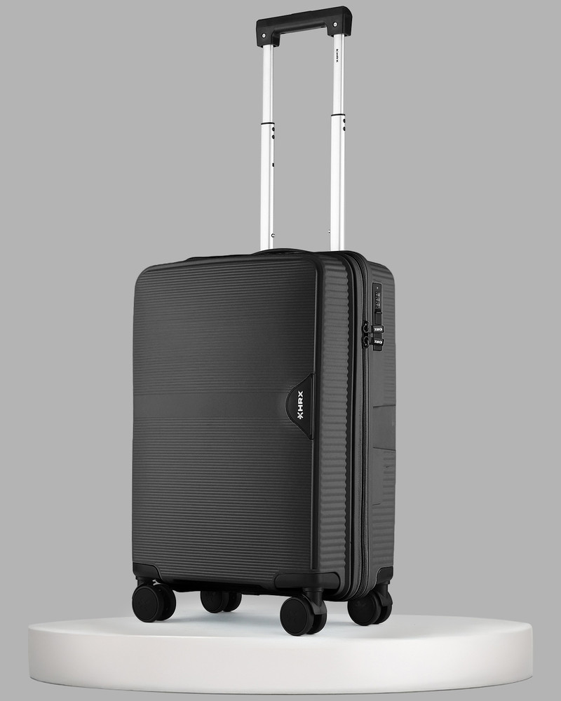 HRX HRX Small Cabin Suitcase (55 cm) 8 Wheels - Parabola (PP) Trolley-Cabin-Haileys Black