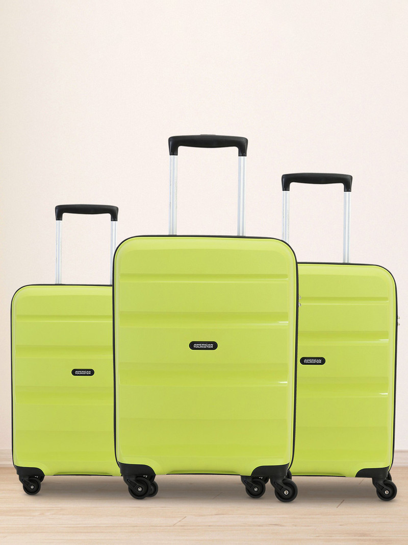 American Tourister AMERICAN TOURISTER Hard Body Set of 3 Luggage 4 Wheels - AMT BRANDON SP Set of 3 (Small 55cm|Medium 66cm| Large 75cm) LM.GREEN - Green