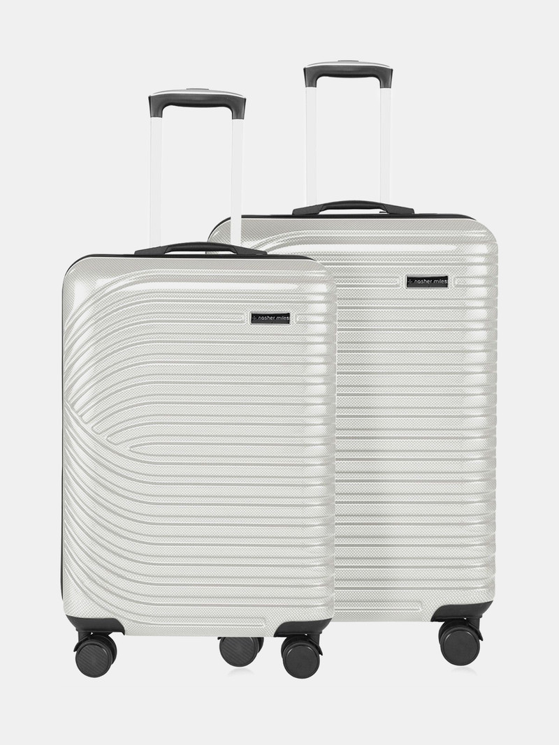 Nasher Miles NASHER MILES Hard Body Set of 2 Luggage 8 Wheels - Jaisalmer Hard-sided Polycarbonate Set of 2 (65 & 75 Cm) - White
