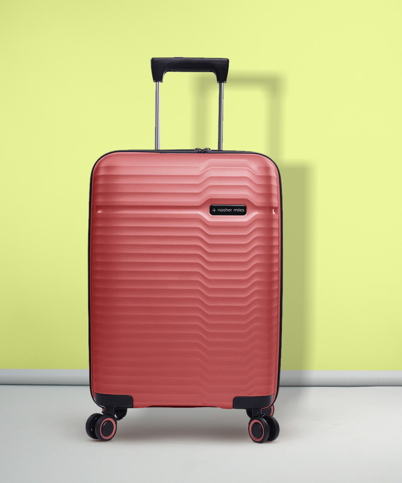 Nasher Miles NASHER MILES Small Cabin Suitcase (55 cm) 4 Wheels - Sahara Hard-sided Polypropylene Cabin Luggage Maroon 20 inch |55cm Trolley bag - Maroon