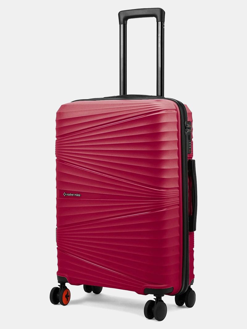 Nasher Miles NASHER MILES Medium Check-in Suitcase (65 cm) 8 Wheels - Mumbai Hard-Sided Polypropylene Shell 24 inch Trolley Bag for Travel - Maroon