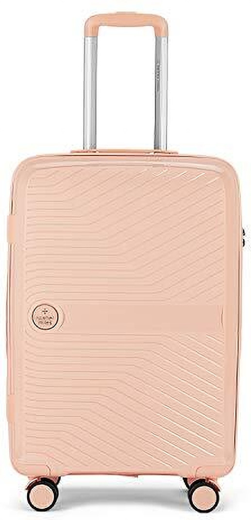 Nasher Miles NASHER MILES Medium Check-in Suitcase (65 cm) 8 Wheels - Bruges Hard-Sided Polypropylene Check-in Luggage Peach 24 inch |65cm Trolley Bag - Pink