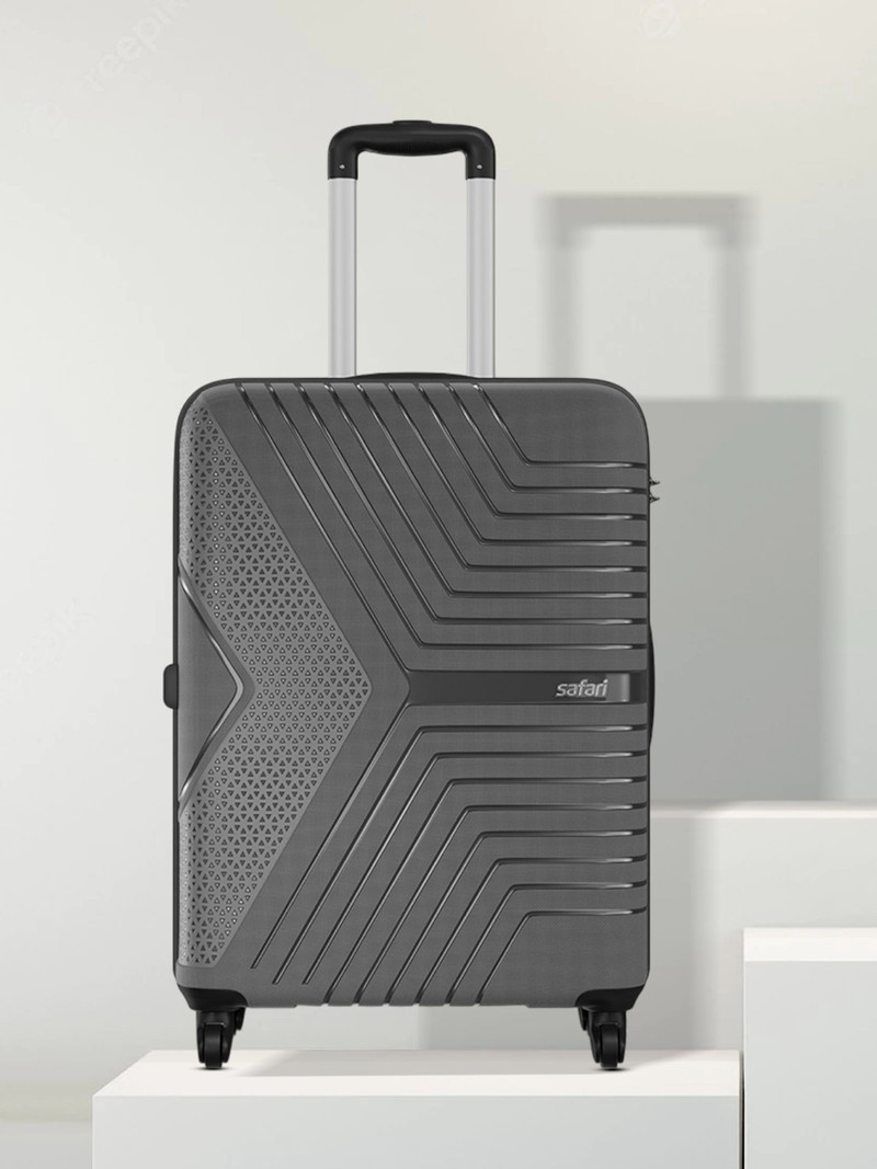 Safari SAFARI Hard Body Set of 3 Luggage 4 Wheels - ZENO Set of 3 (Small 55cm | Medium 66cm | Large 75cm) 4W - Grey
