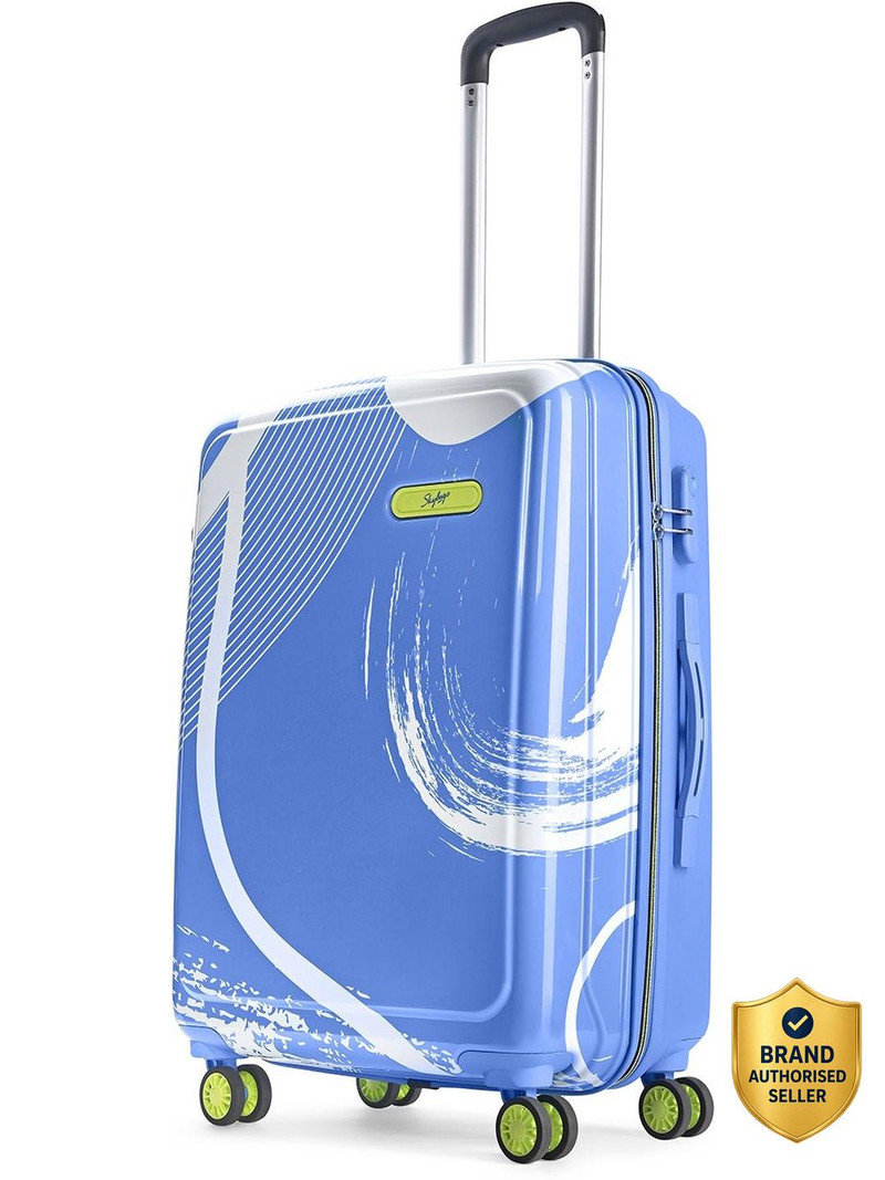 Skybags Splash Check-in Trolley Bag 65cm, Medium Printed Hard Luggage | Combination Lock Check-in Suitcase 8 Wheels - 26 Inch