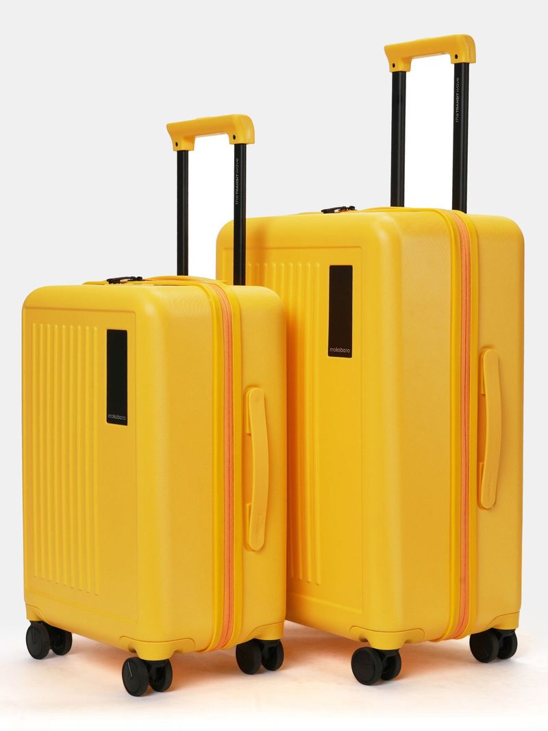 Mokobara Mokobara Hard Body Set of 2 Luggage 8 Wheels - The Transit Wave Set of 2 - Yellow