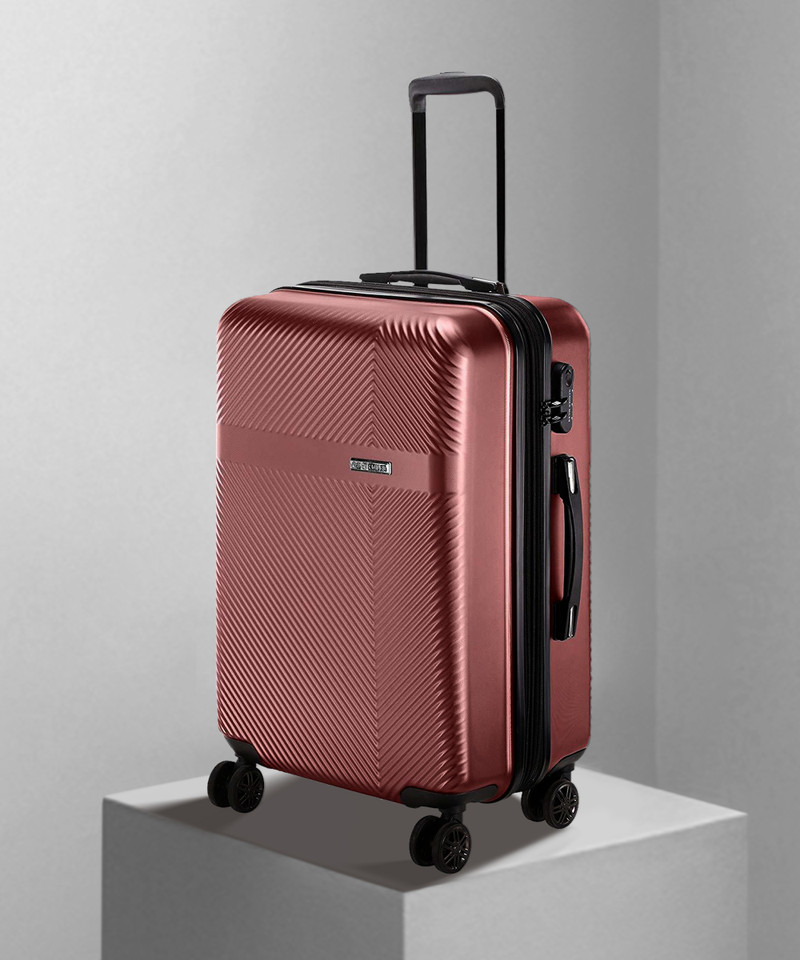 Nasher Miles NASHER MILES Large Check-in Suitcase (75 cm) 4 Wheels - Fifth Avenue Expander Hard-Side Polycarbonate Check-in Luggage Bag Maroon 28 Inch | 75CM Trolley Bag - Red