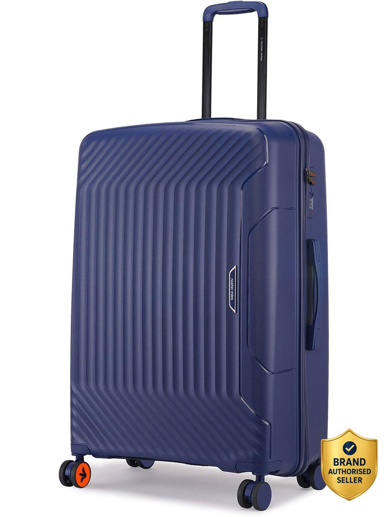 Nasher Miles NASHER MILES Coorg Hard-Sided Polypropylene Check-in Luggage Navy Blue 75cm Trolley Bag Check-in Suitcase 8 Wheels - 28 inch