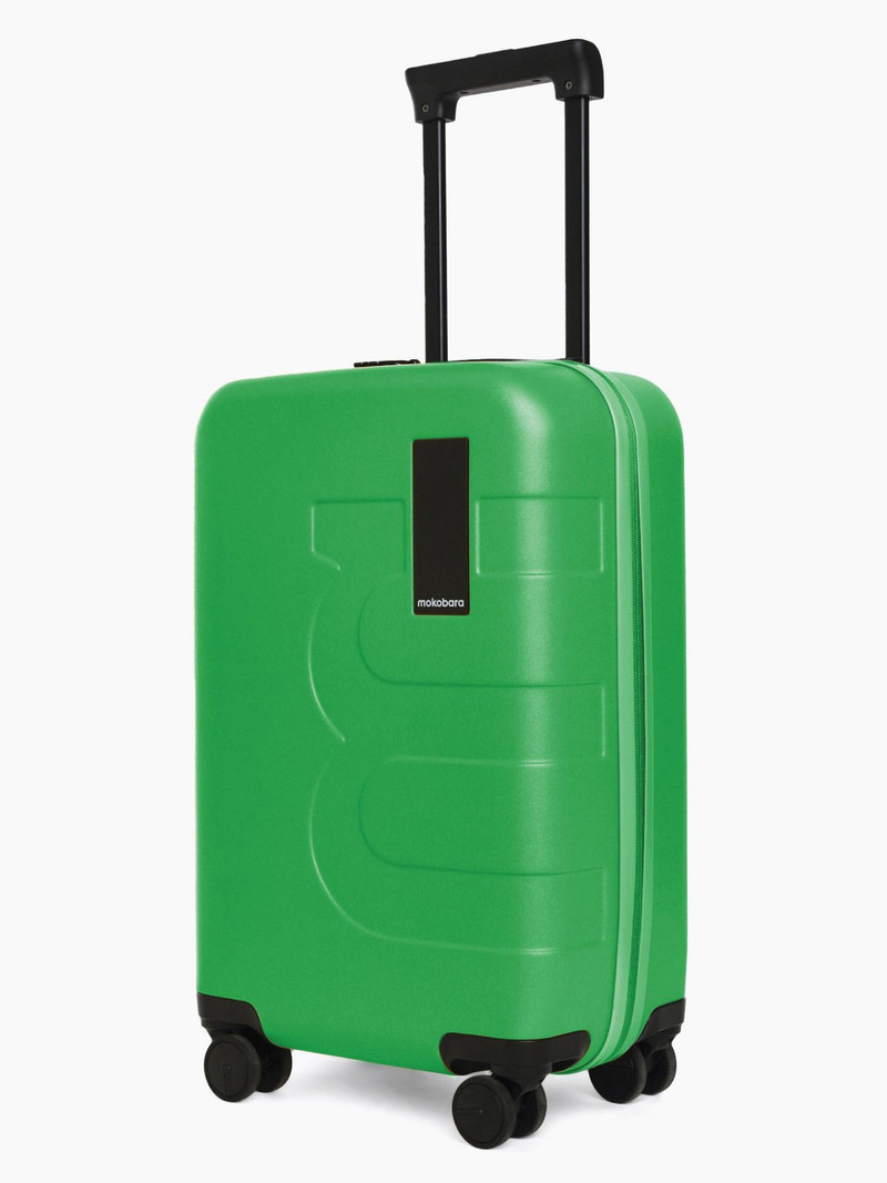 Mokobara Mokobara Small Cabin Suitcase (57.5 cm) 8 Wheels - The Em Cabin Luggage - Heavy Dose - Green, Black