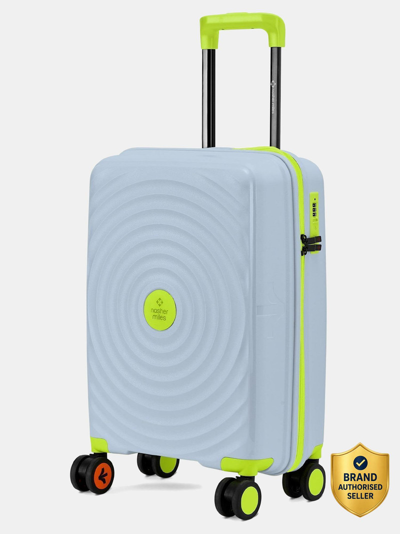 Nasher Miles NASHER MILES Goa Polypropylene Hard-Sided 20 inch Spinner Trolley Bag for Travel & Business Cabin Suitcase 8 Wheels - 20 inch