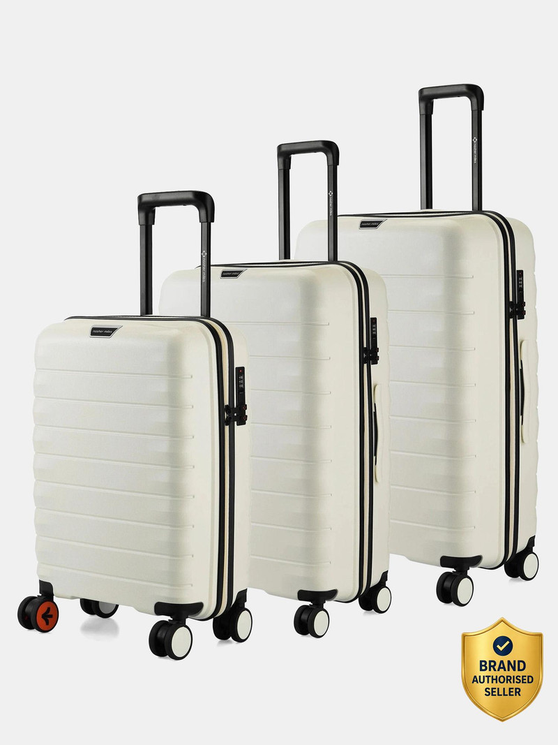 Nasher Miles NASHER MILES Salzburg Hard-Sided Luggage Set of 3 (Small 55cm Medium 66 Large 75cm) Cabin & Check-in Set 8 Wheels - 28 inch