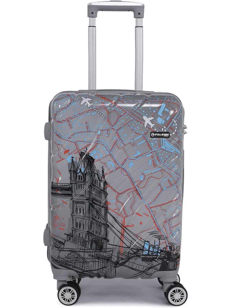 FALKON Small Cabin Suitcase 8 Wheels - Grey - Image 2