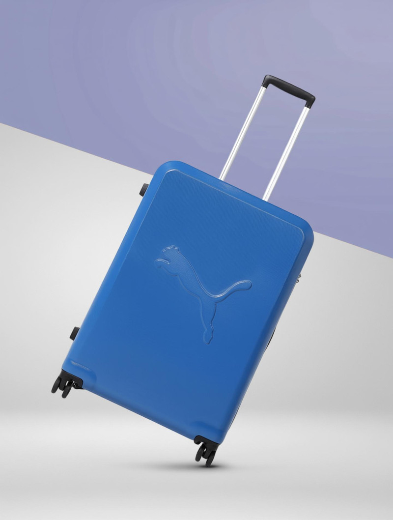PUMA Medium Check-in Suitcase (66.5 cm) 8 Wheels - Trolley Bag -Medium - Blue