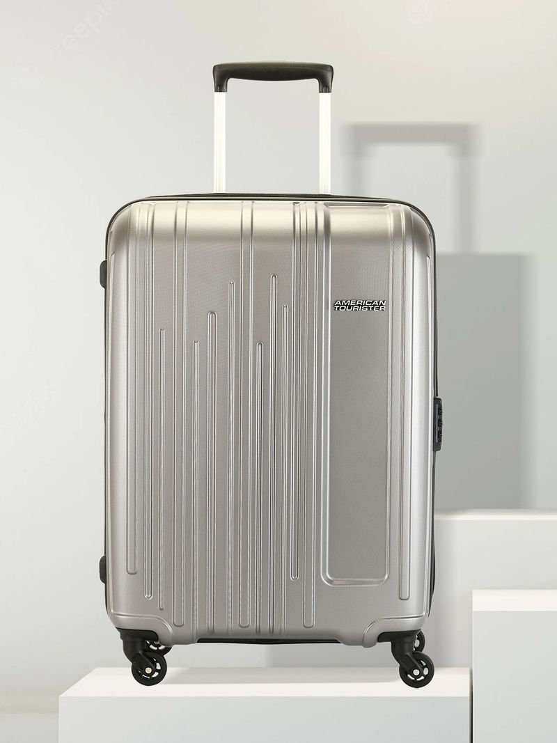 American Tourister AMERICAN TOURISTER Small Cabin Suitcase (56 cm) 4 Wheels - Combination Lock-Hamilton - Silver