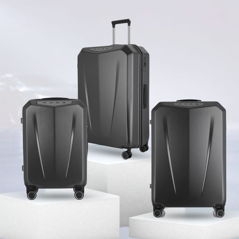 Rare Rabbit Rare Rabbit Hard Body Set of 3 Luggage 8 Wheels - Gallardo - Grey