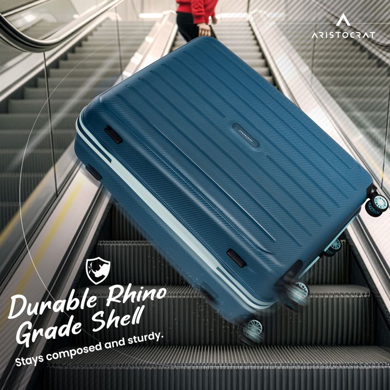 ARISTOCRAT Photon Max 3-Piece Hard Side Luggage, Blue - Image 4
