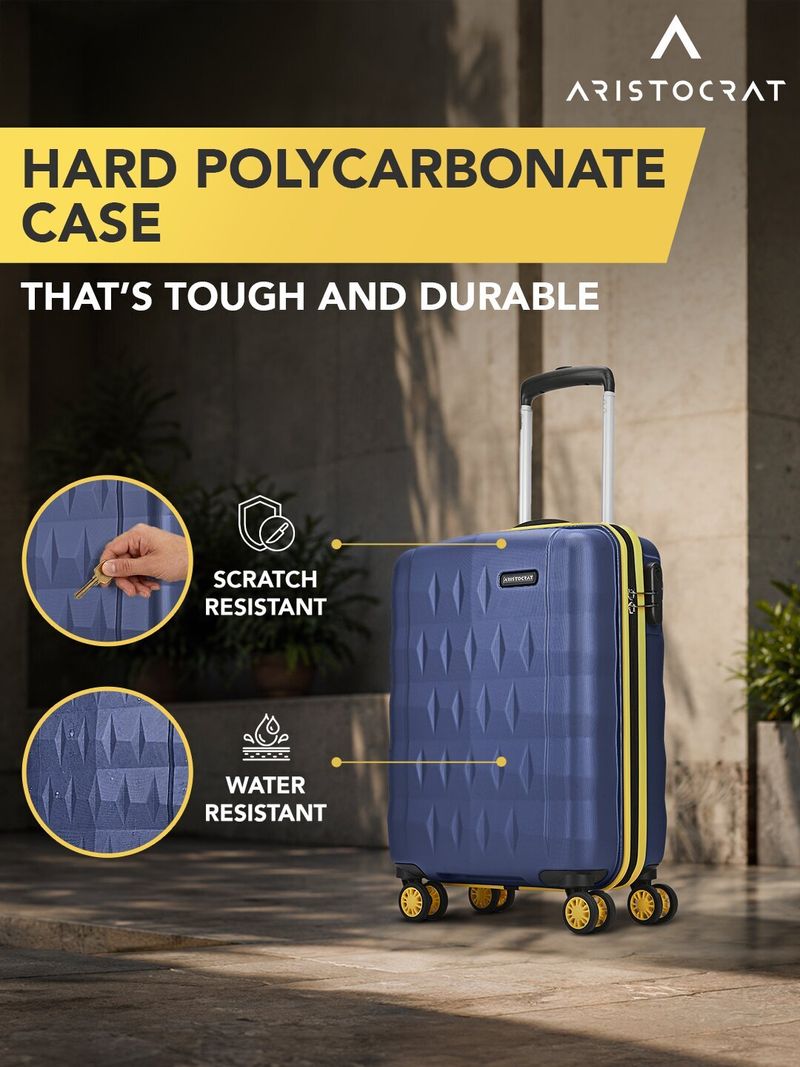 ARISTOCRAT Small Cabin Suitcase 8 Wheels Blue 56cm - Image 5