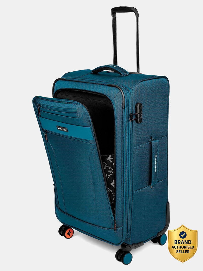 Nasher Miles NASHER MILES Berlin Expander Soft-Sided Polyester 28 Inch Lightweight Travel Trolley Bag Expandable Check-in Suitcase 8 Wheels - 28 inch