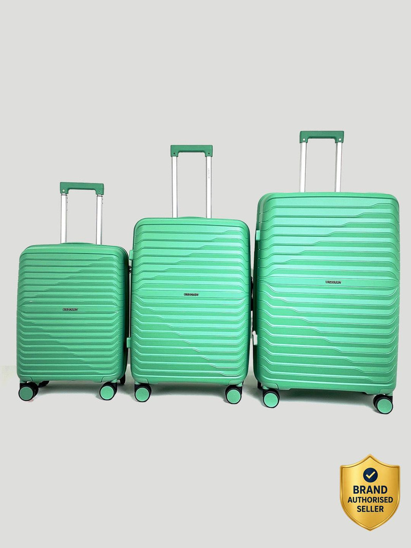 Wildcraft Hard Body Set of 3 Luggage 8 Wheels - Argus : Set of 3 (Small 56.2cm | Medium 66.2cm | Large 76cm) - Green