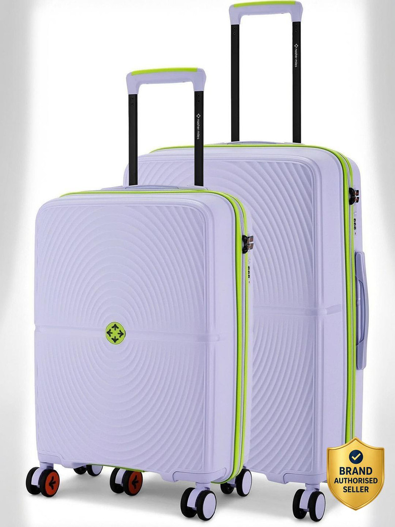 Nasher Miles NASHER MILES Bali Polypropylene 55 & 65 cm Small & Medium Lightweight Durable Trolley Bags Cabin & Check-in Set 8 Wheels - 24 inch