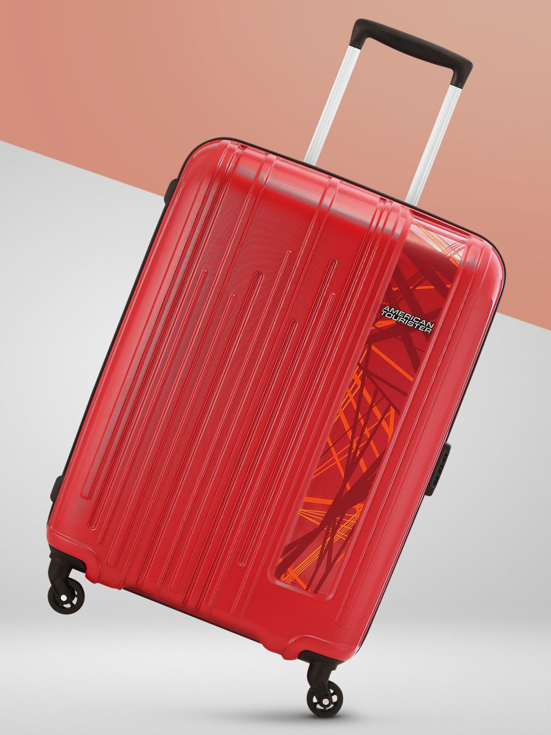 American Tourister AMERICAN TOURISTER Large Check-in Suitcase (77 cm) 4 Wheels - Combination Lock-Hamilton Plus - Red