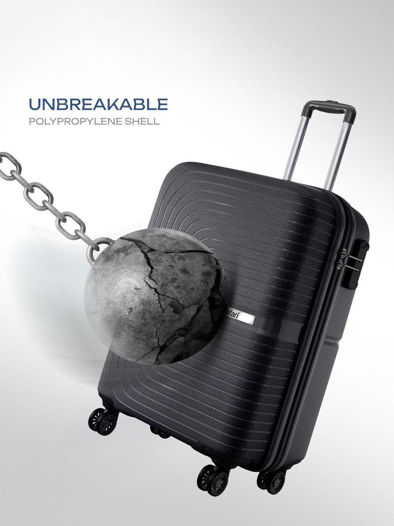 SAFARI Eclipse Neo 55 Black 8 Wheels Suitcase - Image 3