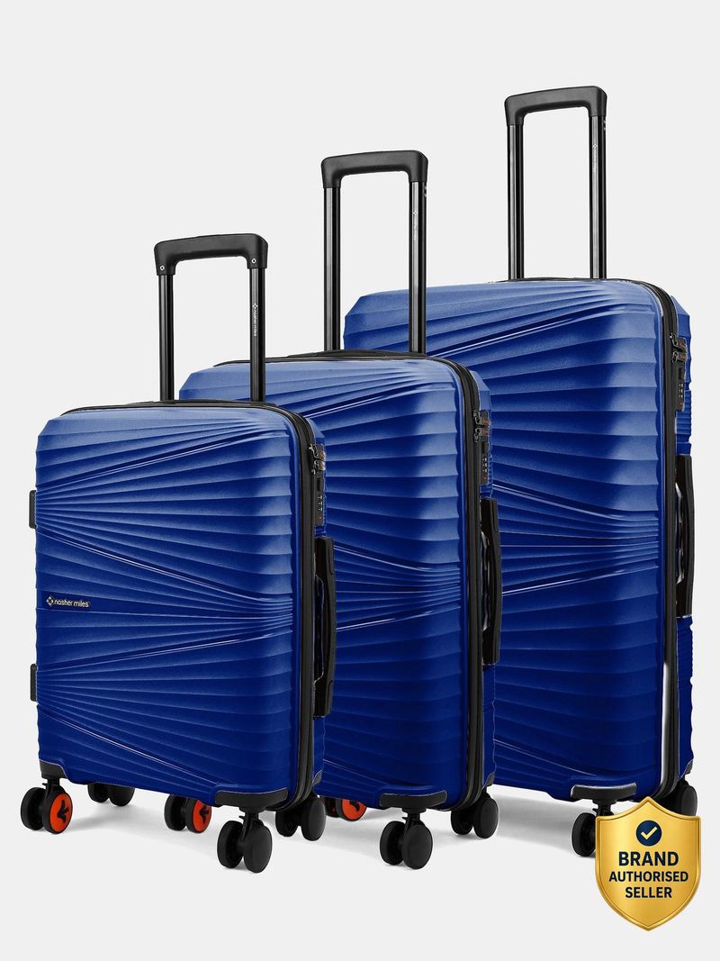 Nasher Miles NASHER MILES Mumbai Hard-Sided Polypropylene Shell 55, 65 & 75cm Trolley Bags for Travel Cabin & Check-in Set 8 Wheels - 28 inch