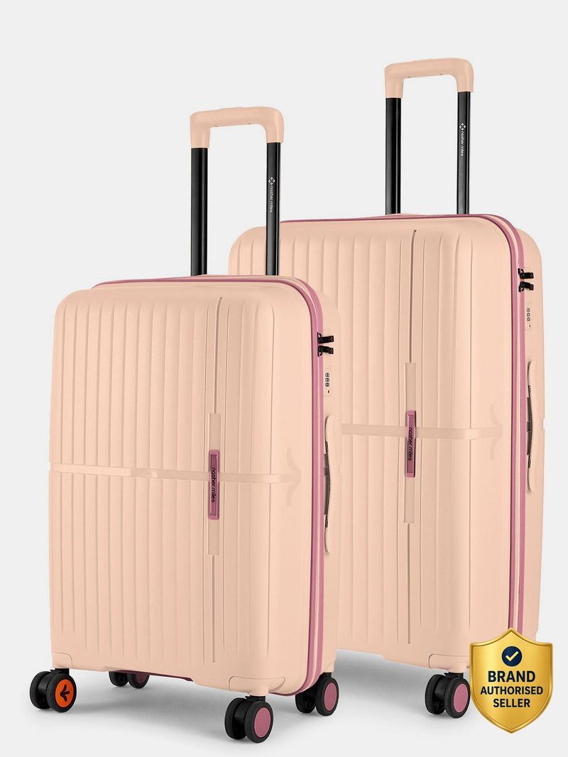 Nasher Miles NASHER MILES Springfield Hard-Sided Polypropylene Luggage Set of 2 Trolley Bags for Travel Check-in Suitcase 8 Wheels - 28 inch