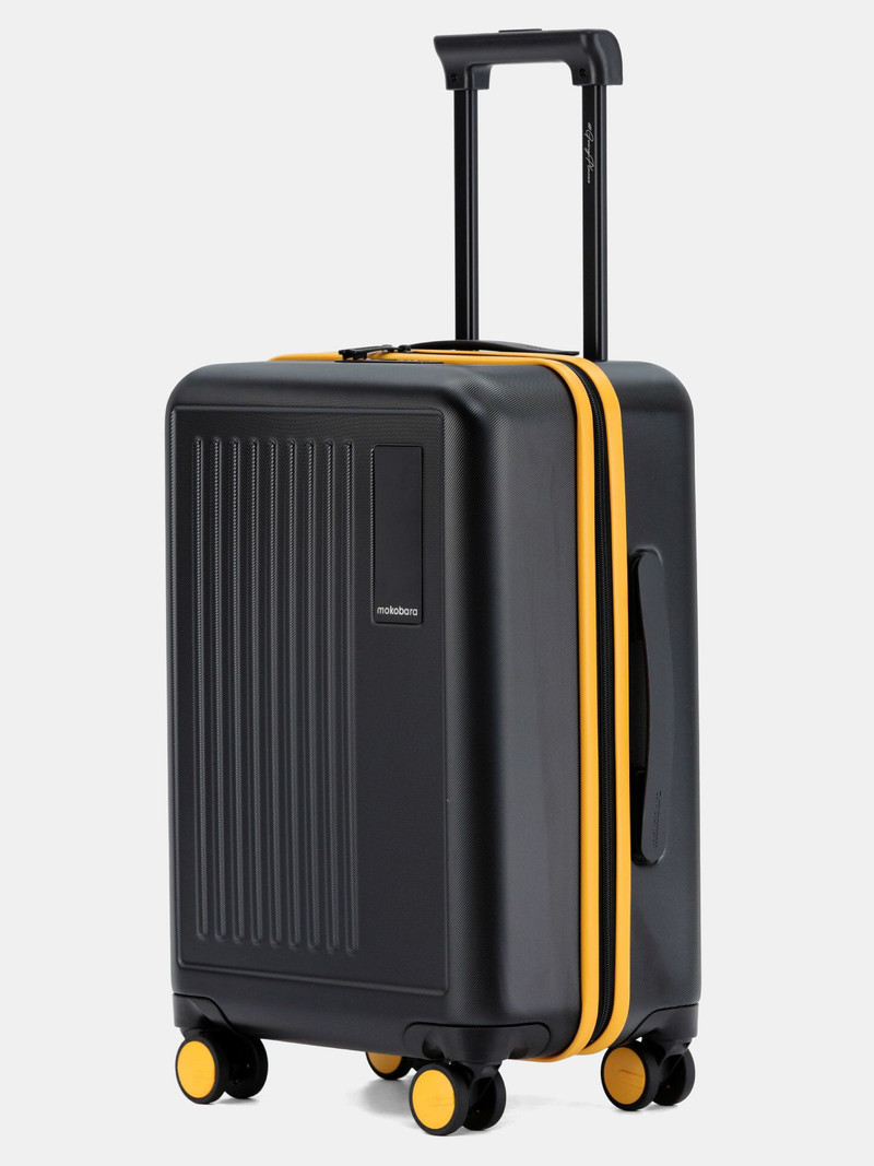 Mokobara Mokobara Small Cabin Suitcase (54 cm) 8 Wheels - The Transit Cabin 2.0 - Black, Yellow