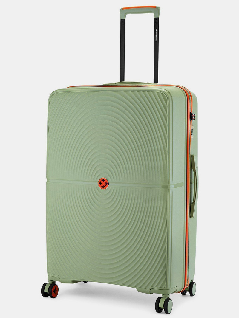 Nasher Miles NASHER MILES Large Check-in Suitcase (75 cm) 8 Wheels - Bali Polypropylene 28 Inch Travel Suitcase Trolley Bag Lightweight Design - Dark Green