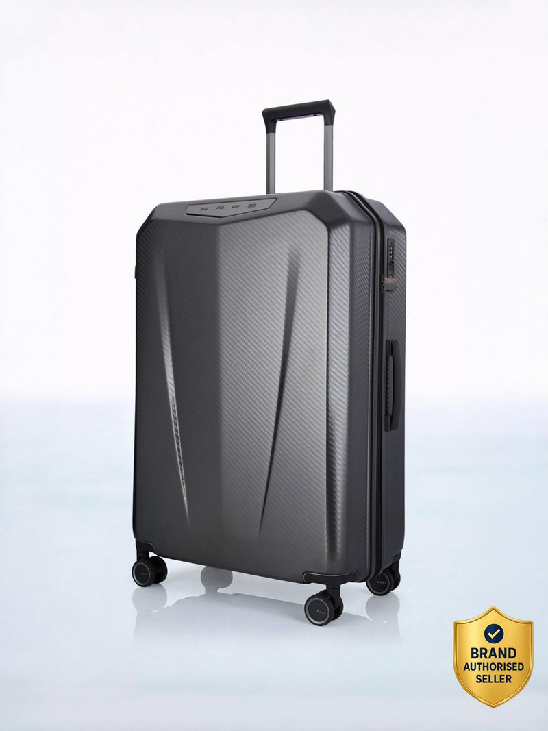 Rare Rabbit RARE RABBIT Gallardo Trolley – Hard Shell Polycarbonate Luggage — graphite-black / Large
