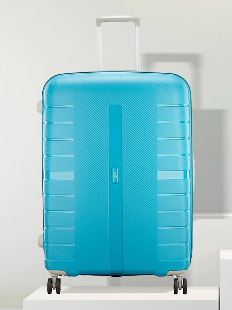 VIP VIP Large Check-in Suitcase (79 cm) 8 Wheels - Voyager 79 - Hardbody Trolley Bag - Blue