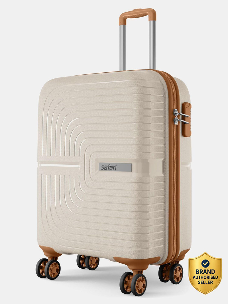 SAFARI Small Cabin Suitcase (55 cm) 8 Wheels - Eclipse Neo 55 4W Luxury Beige - Beige