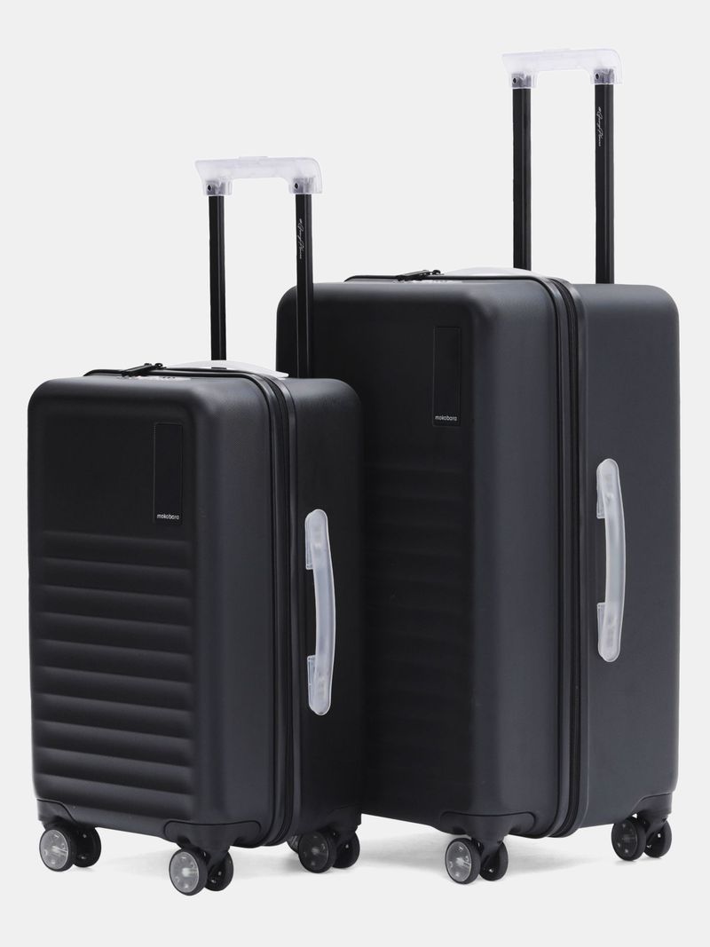 Mokobara Mokobara Hard Body Set of 2 Luggage 8 Wheels - The Aisle Trunk - Set of 2 Luggage (Small 55.5 cm | Medium 65) - Black