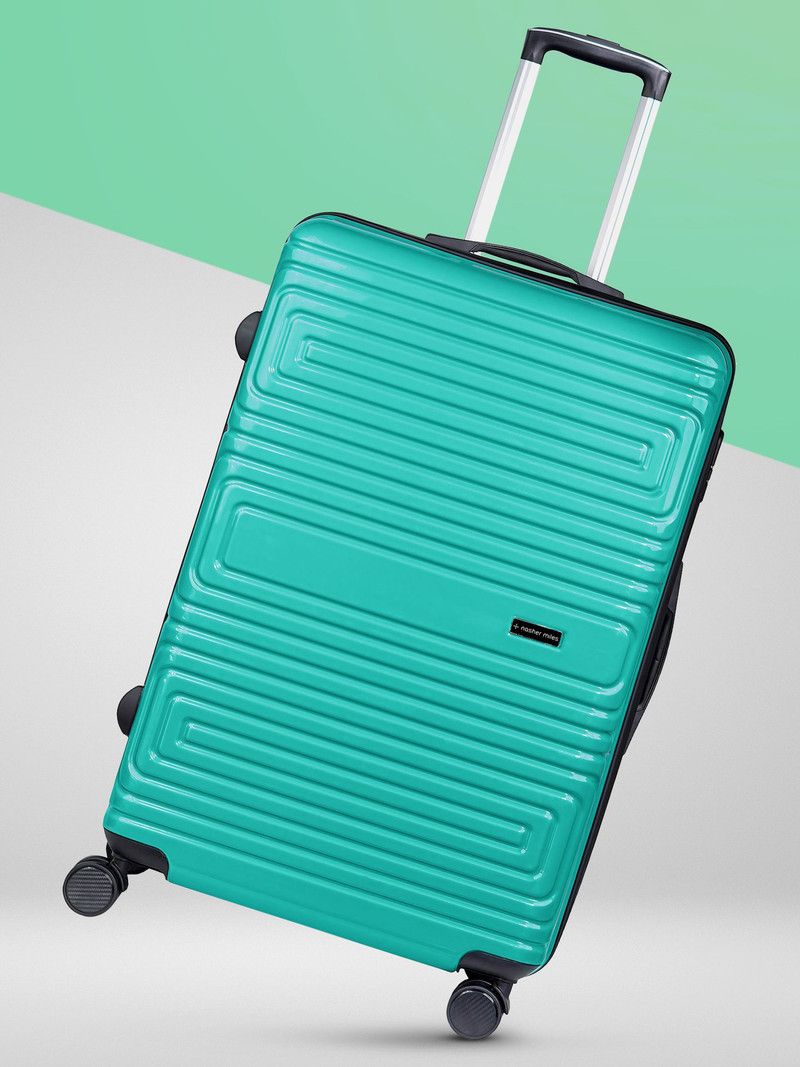 Nasher Miles NASHER MILES Medium Check-in Suitcase (65 cm) 8 Wheels - Dalhouse Hard-Sided Polycarbonate Check-in Luggage Sea Green|65cmTrolleyBag - Green