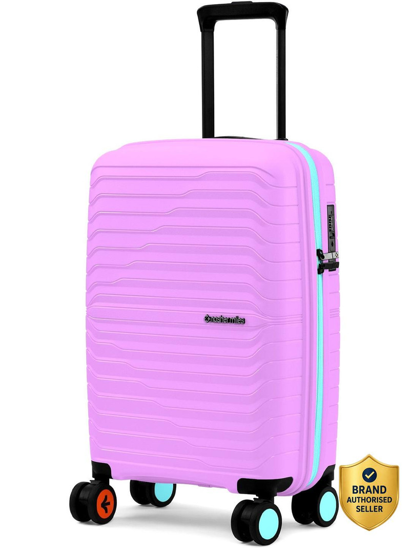 Nasher Miles NASHER MILES Small Cabin Suitcase (55 cm) 8 Wheels - Cairo Hard-Sided Polypropylene Cabin Luggage 20inch Trolley Bag for Travel