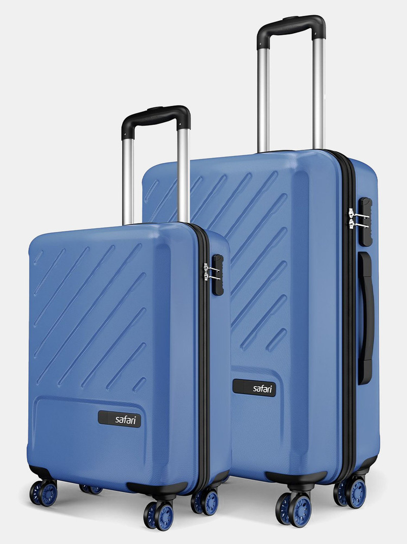 Safari SAFARI Hard Body Set of 2 Luggage 8 Wheels - Symphony - Blue