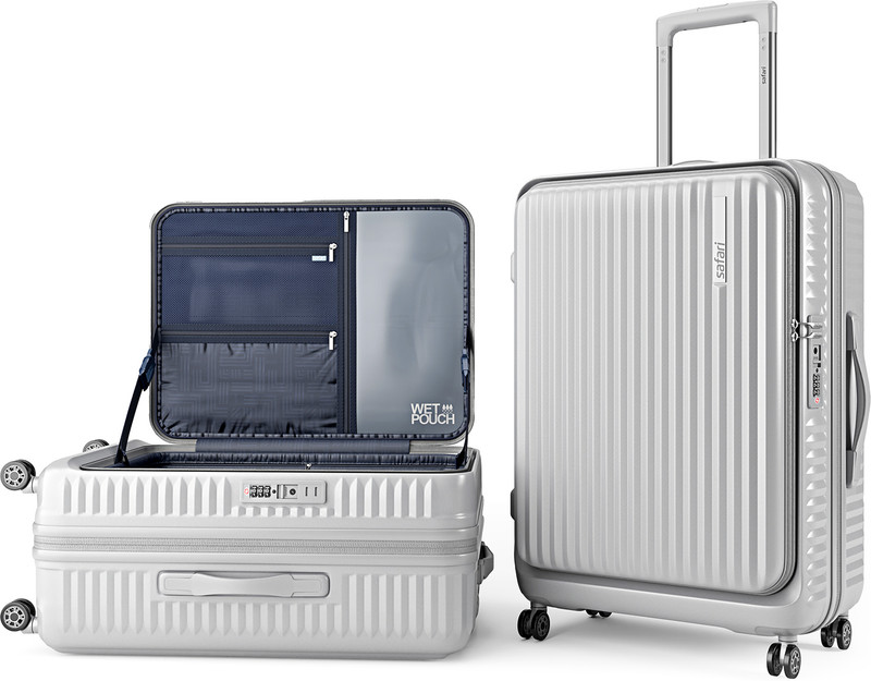 Safari SAFARI Large Check-in Suitcase (77 cm) 8 Wheels - Select Recoil - Silver